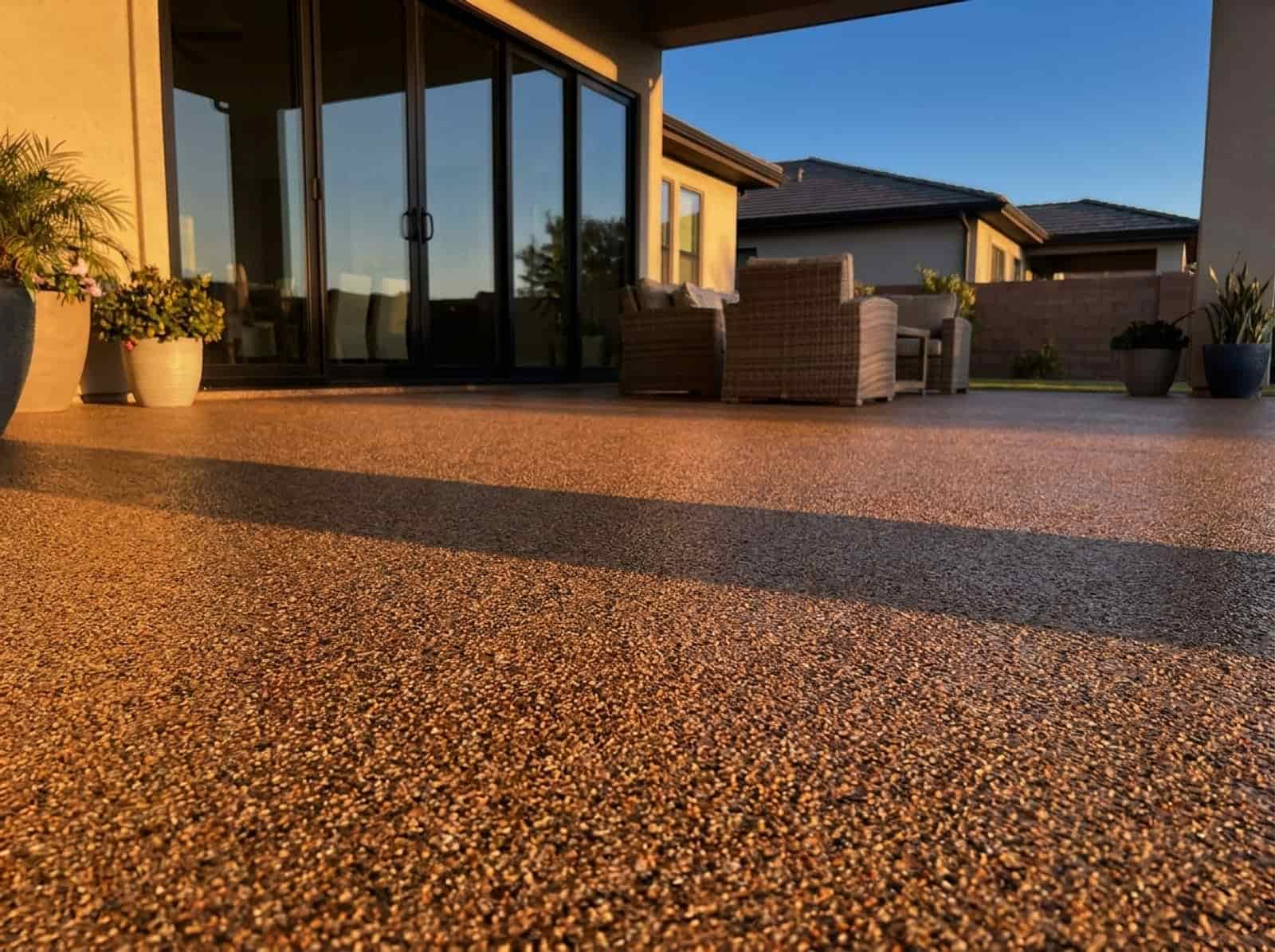 Plancher d'époxy quartz